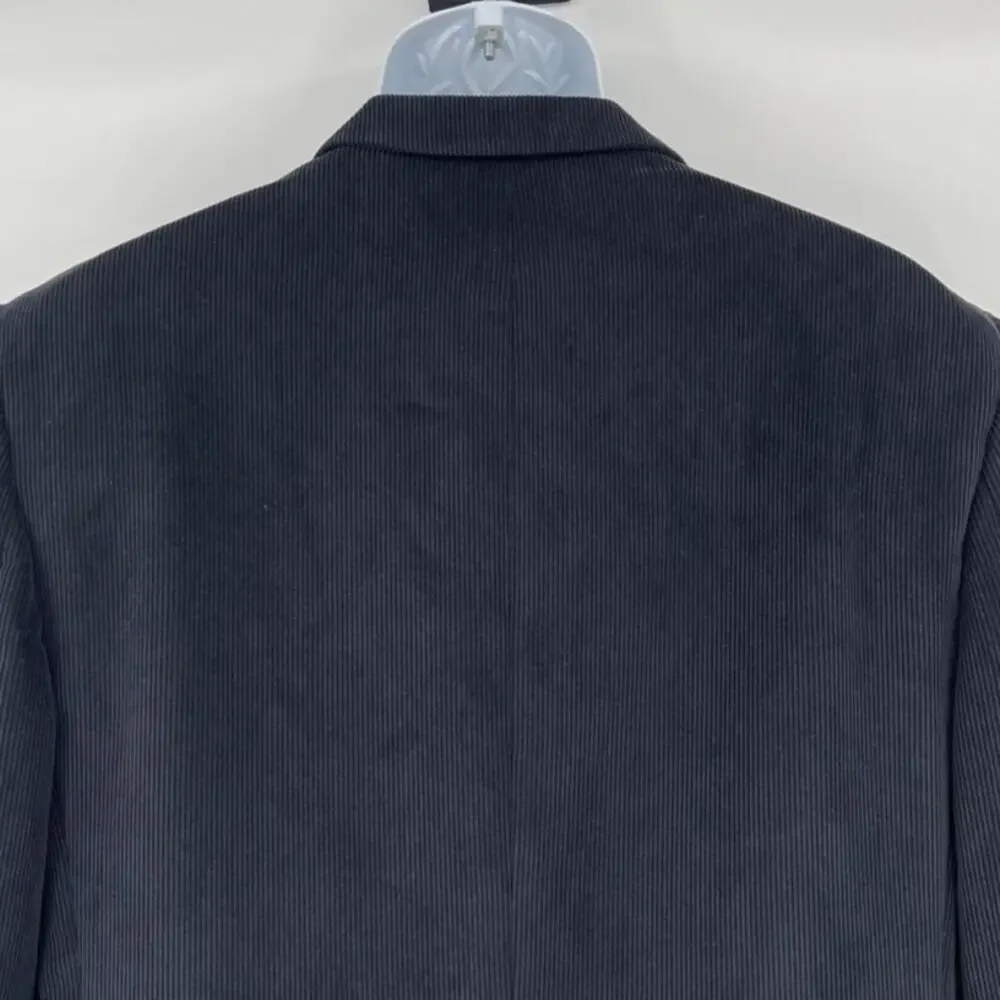 Vtg Y2K Concrete Corduroy Mens Blazer 42 Preppy Ivy Navy 3 Button Old Money